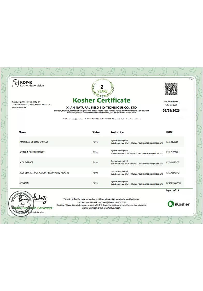Kosher Certificate