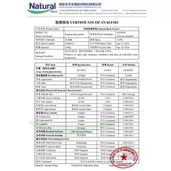 Extracto de corteza de Pygeum