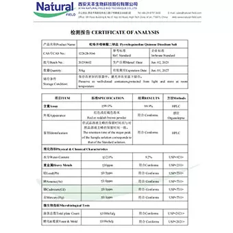 NF-COA sal disódica DE LA quinona de pirroloquinolina