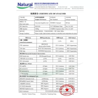 NF-COA Extracto de Tongkat Ali Eurycomanone 2%