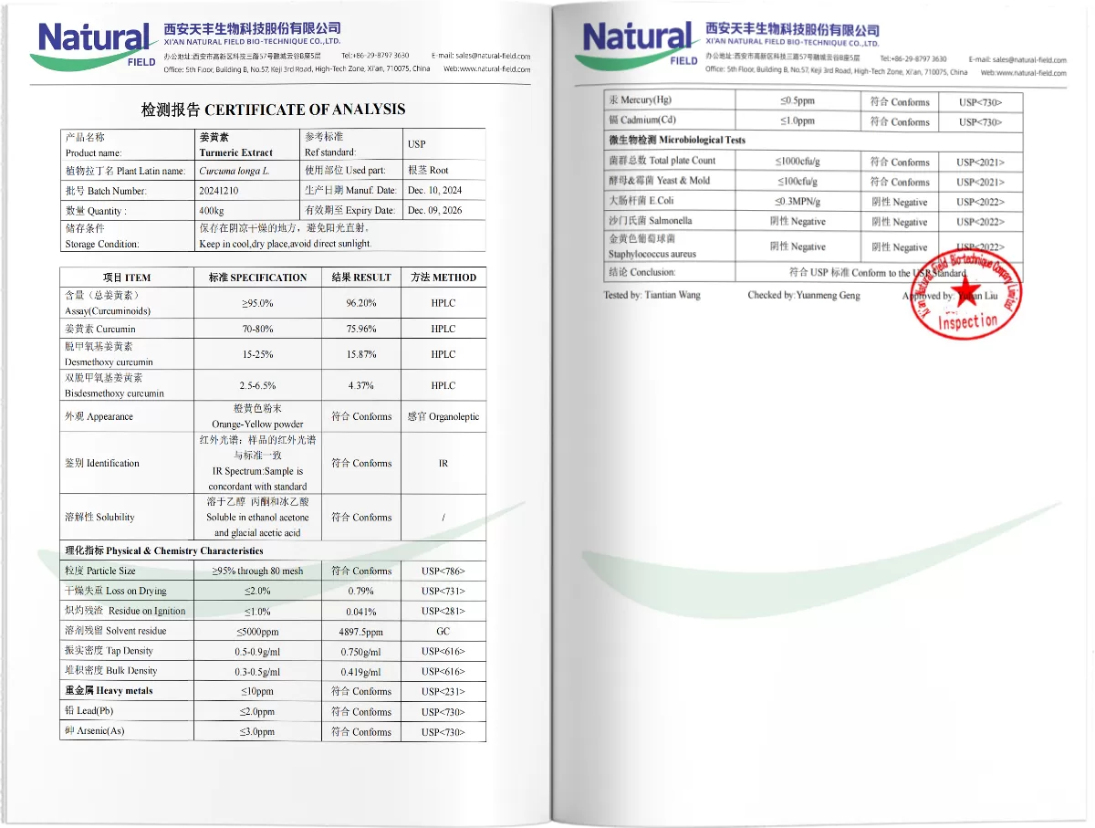 Extracto de curcumina Cúrcuma PDF